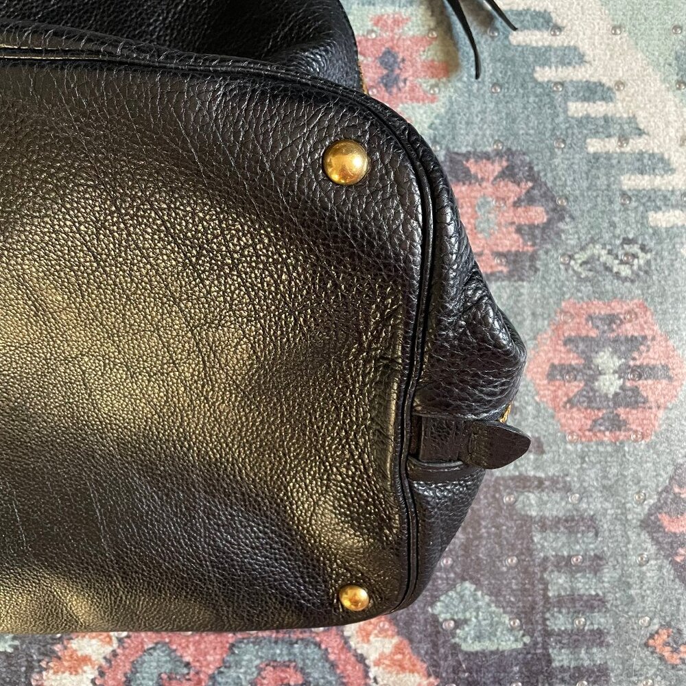 NWOT Miu Miu XL Leather Tote / Carry All Dome Bag - Picture 6 of 15